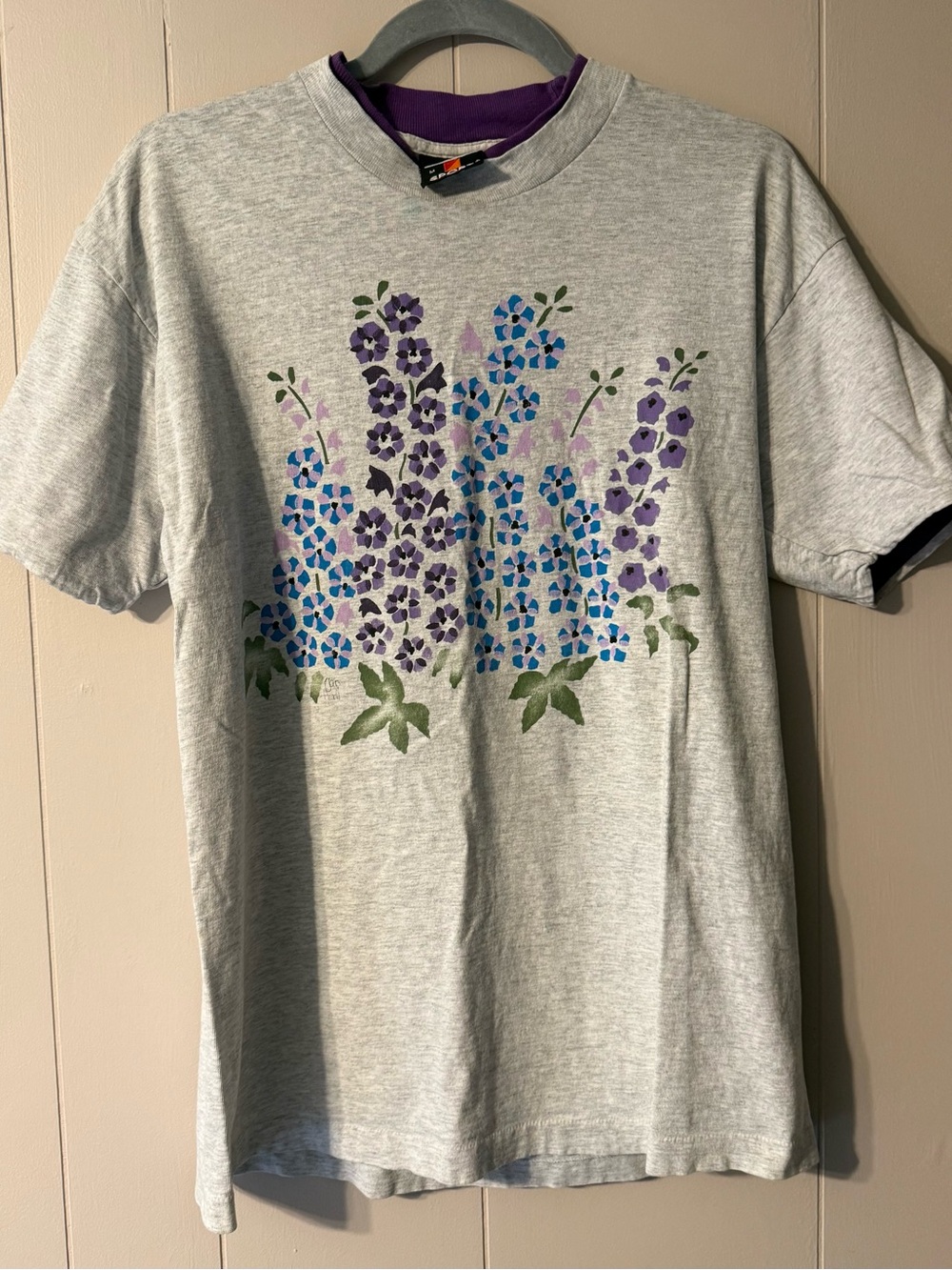 Vintage Signal Sport Wildflower T-Shirt Made in USA 90s Floral Graphic Mens M